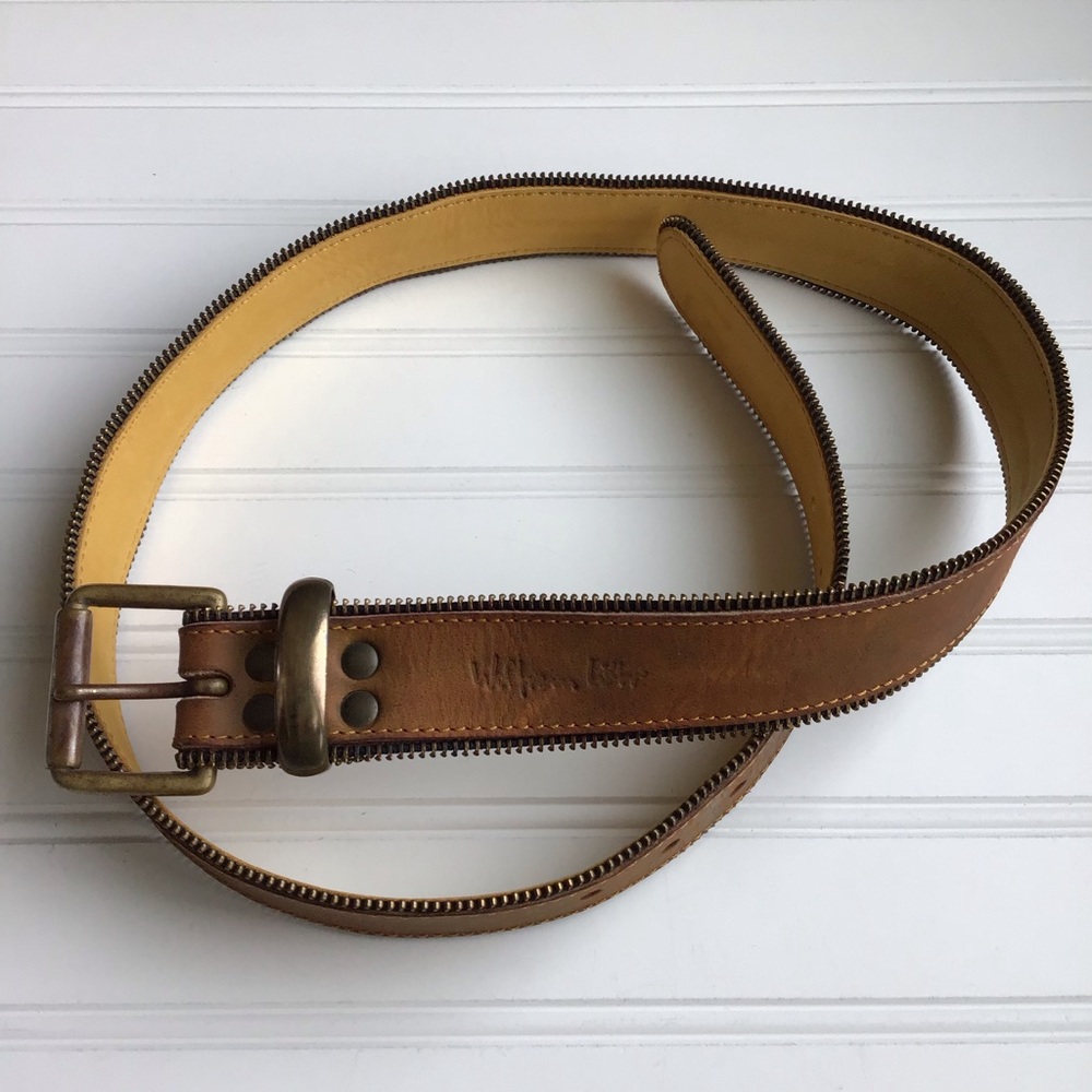 Wolfram Lohr Italian Leather Zipper Belt